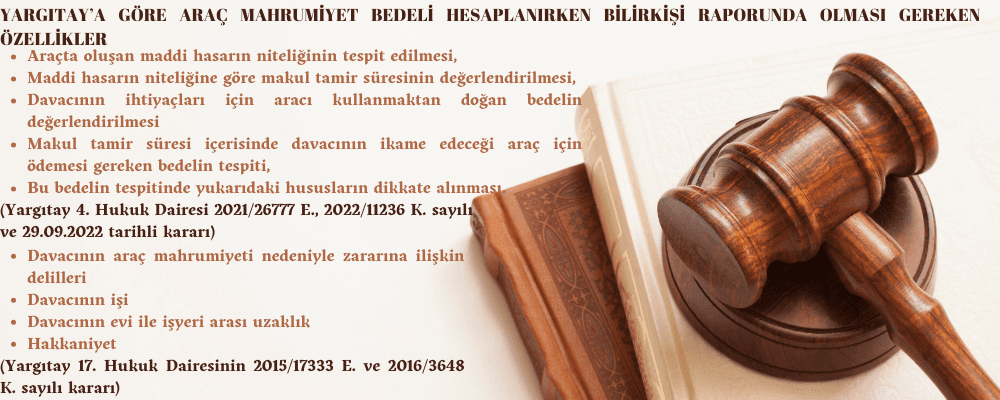 Araç Mahrumiyet Bedeli Bilirkişi Raporunda Olması Gerekenler - arac-mahrumiyet-bedeli-bilirkisi-raporunda-olmasi-gerekenler