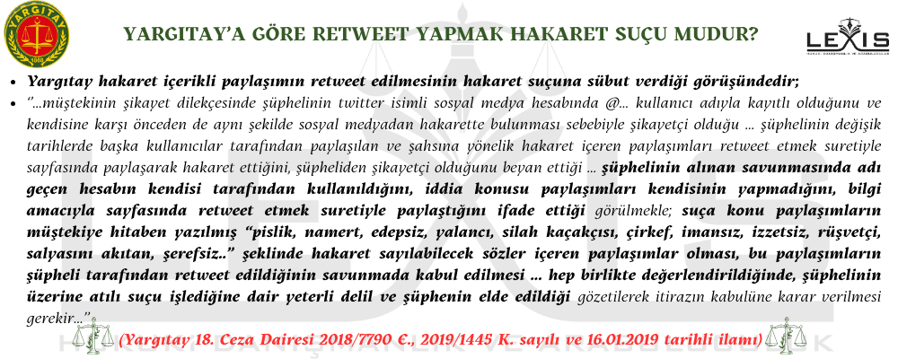 Yargıtay’a göre Retweet Yapmak Hakaret Suçu Mudur?